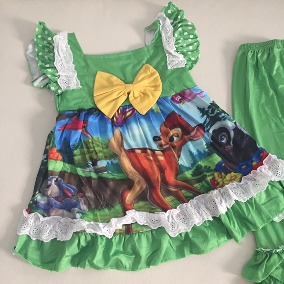 Bambi Cute ruffle tunic pants set - Picture 3 of 5